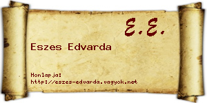 Eszes Edvarda névjegykártya